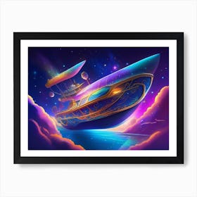 Boat In The Sky Art Print