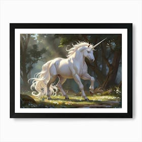 Unicorn In The Forest 5 Poster