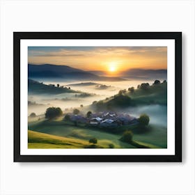 Sunrise In The Valley paintings art print 1 Art Print