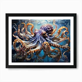 Octopus Sea life Painting Art Print