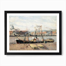 Port Of Rouen, Unloading Wood (1898), Camille Pissarro Art Print