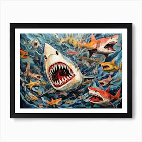 Sharks 26 Art Print