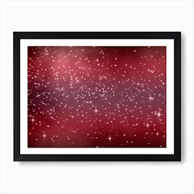 Metallic Rose Shining Star Background Art Print