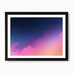 Abstract Brushstroke Background In Pink, Purple, And Orange Art Print