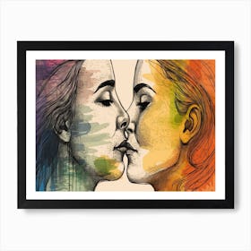 Rainbow Kiss 7 Art Print