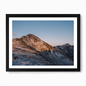 Scottish Mountains At Sunset Poster