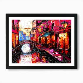 Cities In France - Waterway Canal Art Print