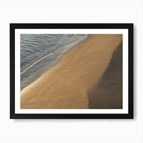 Sand and sea water in the morning Art Print