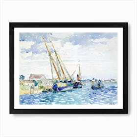 Marine Scene Boats Near Venice, Henri Edmond Cross Art Print