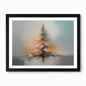 Abstract Christmas Tree 7 Art Print