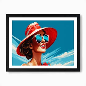 Woman In A Hat 11 Art Print