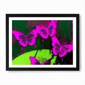Pink Butterflies 5 Art Print