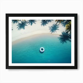 Aerial View Of A Tropical Beach Art Print