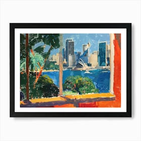 Sydney From The Window View Painting 3 Art Print