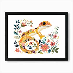 Little Floral Gecko 1 Art Print