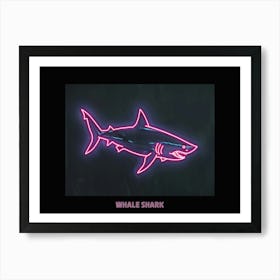 Neon Pink Red Whale Shark Poster 1 Art Print