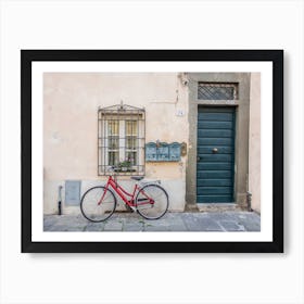 Bike And Door In Italy Art Print