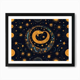 Zodiac Background Art Print