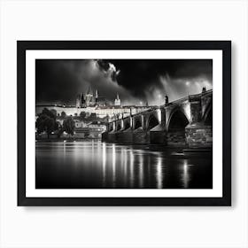 Black And White Prague 2 Art Print