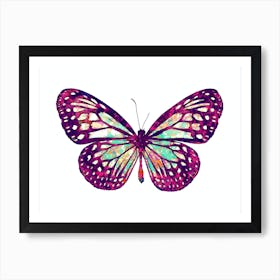 Butterfly in Colorful Digital Painting Art Print