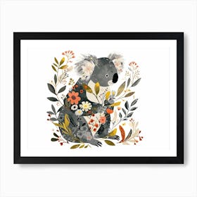 Little Floral Koala 2 Art Print