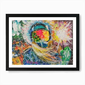 Magical Winter Nights With Glittering Sparklers Art Print