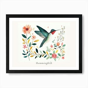 Little Floral Hummingbird 4 Poster Art Print