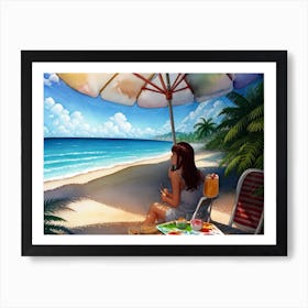 On The Beach Art Print