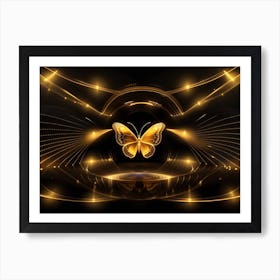 Golden Butterfly 19 Art Print