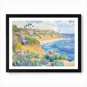 Beach at Swami's Encinitas Art Print