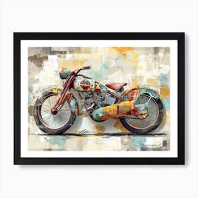 Vintage Colorful Scooter 18 Art Print