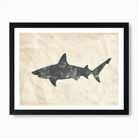 Port Jackson Shark Silhouette 4 Art Print