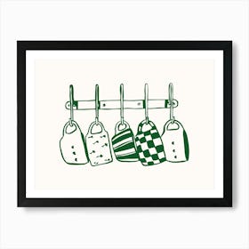 Kitchen Tea Mugs Poster 1 Art Print