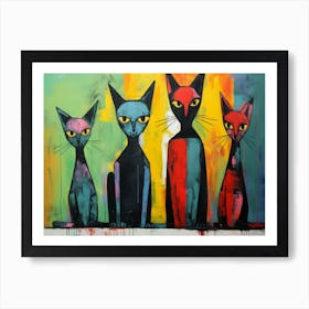 Three Cats 19 Art Print