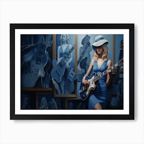 Blues Soul Series 19 - Jazzy Sass Blues Guitar Art Print