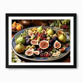 Figs And Grapes Art Print