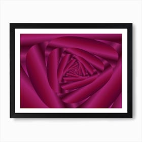 Pink Color Rose Swirl Pattern 1 Art Print