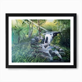 Waterfall In The Jungle Art Print