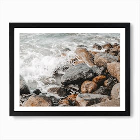 Boulders In Sea Art Print