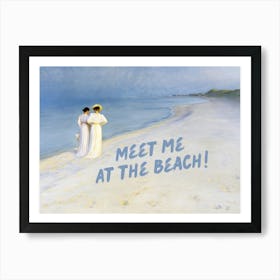 Meet me at the beach Art Print