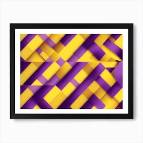 Purple And Yellow Abstract background Art Print