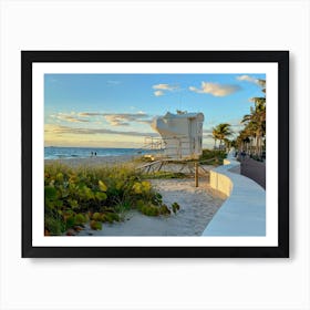 Lifeguard Tower On Fort Lauderdale Beach Art Print