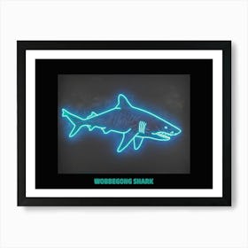 Neon Aqua Wobbegong Shark 1 Poster Art Print