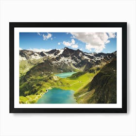 Aerial View Of Mountain And Body Of Water Art Print