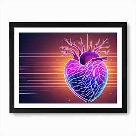 Neon Heart 1 Art Print