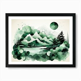 Watercolor Landscape 2 Art Print