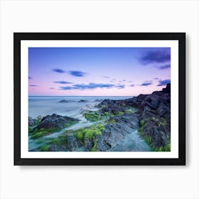 Rocky Shore At Dusk Art Print