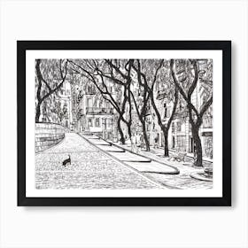 A Square In Born Barcelona Art Print