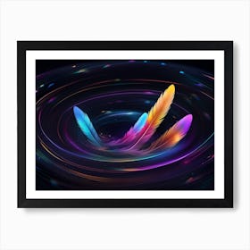 Feathers In A Spiral Art Print