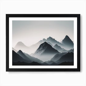 Mountains In The Mist Art Print